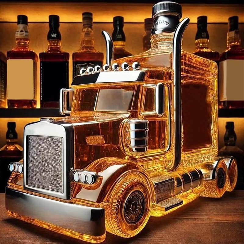 Lastbil whiskyflaskor
