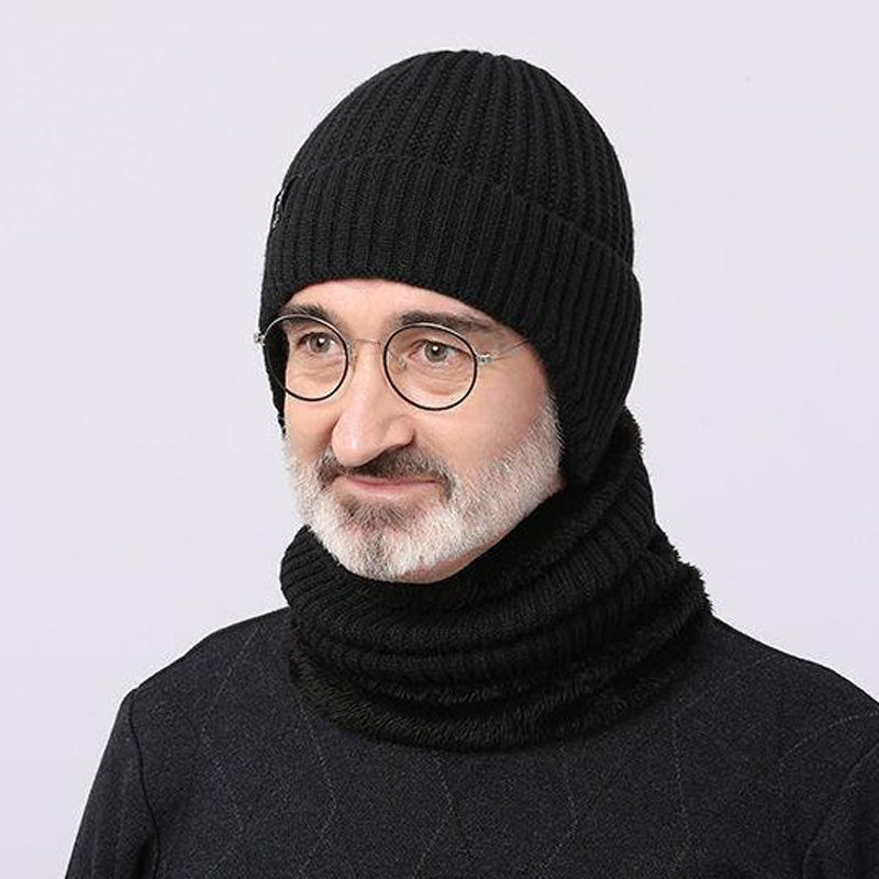 FÖRTJOCKAD VARM STICKAD MÖSSA |❤️ VINTERGÅVA TILL PAPPA🎁