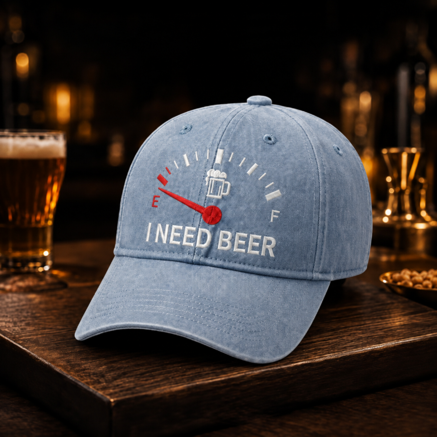 đş âI NEED BEERâ Embroidered Baseball Cap â Unisex Memorial Hat𧢠100% Cotton