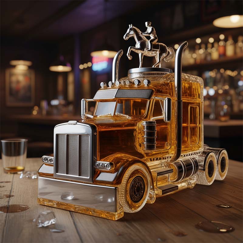 Lastbil whiskyflaskor