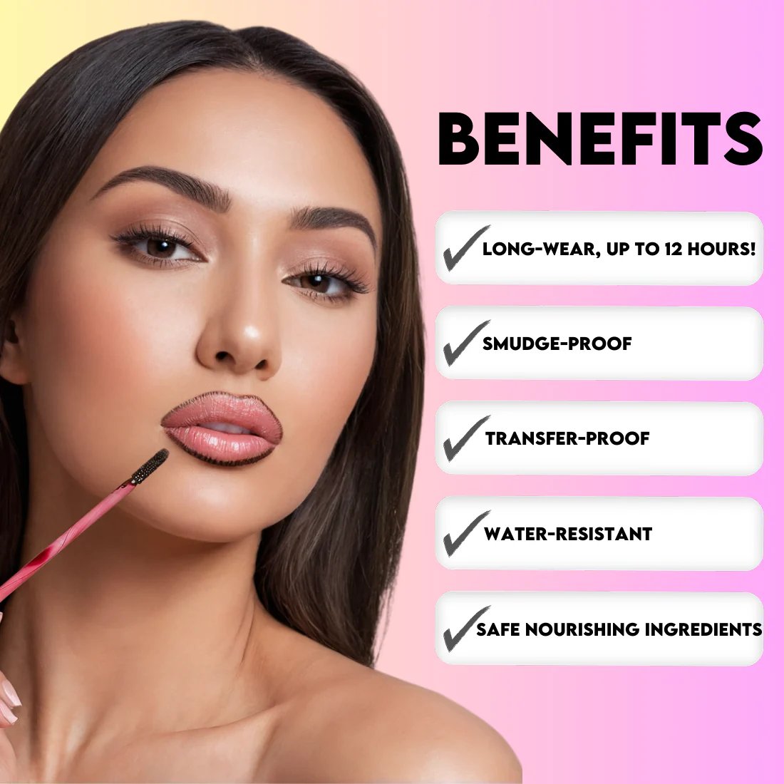 ⏳Köp 1, få 1 gratis✨Tear Off Läppglans Lip Liner