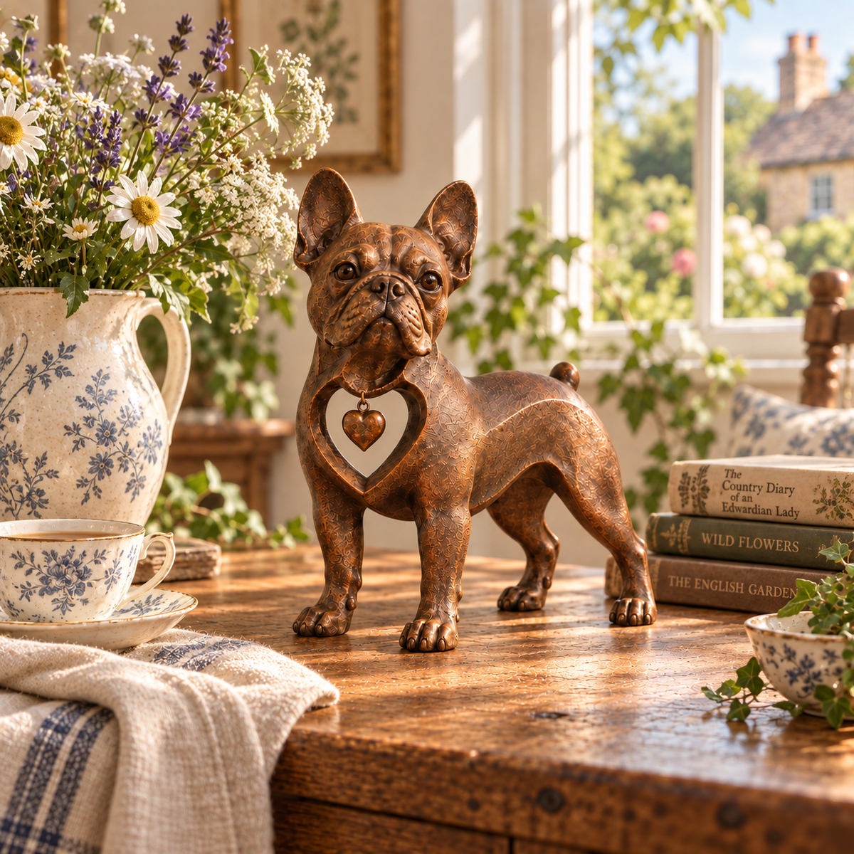 ⭐Classic Retro-Style French Bulldog Sculpture — Love at First Sight!