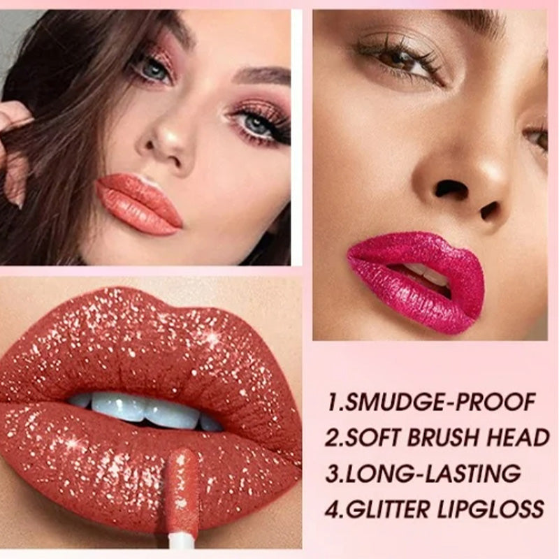 Hot sale-Metallic flytande diamantglitter läppstift🔥Köp 1 få 1 gratis