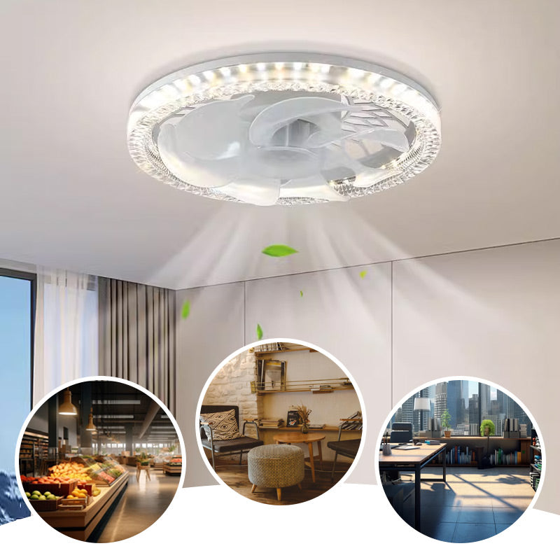 2-i-1 Tyst Justerbar Fläktlampa med Fjärrkontroll för Sovrummet(gratis frakt)
