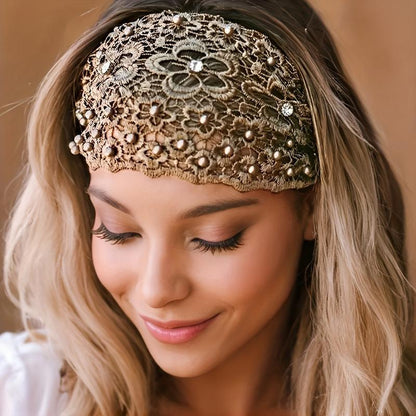 🔥Hot Sale-kampanj 49% rabatt🎁 Boho-chica kristall- och pärlprydda breda pannband för kvinnor