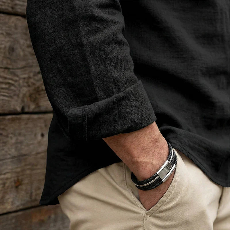 💎 50% RABATT! 💎 Herrskjorta i enfärgad stil – Snörning, modern ståkrage och ventilerande bomullsblandning 👔