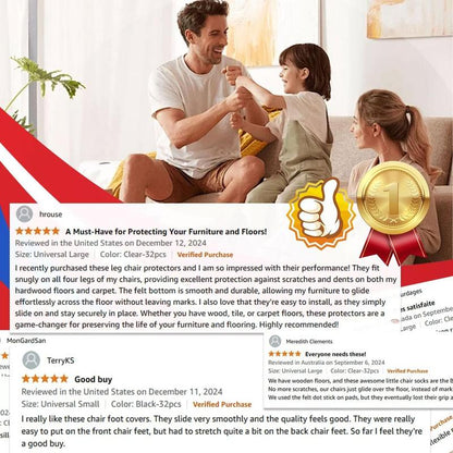 ✨ Transparenta benskydd för bord och stolar - Förtjockade, slitstarka, tysta och reptåliga filtbenskydd