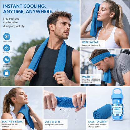 ⏰Last Day Buy 1 Get 1 Free❄💦Cold Sweat Towel You Can Use Anywhere, Anytime! Reusable Soft Absorbent Cooling Portable– US Ready!