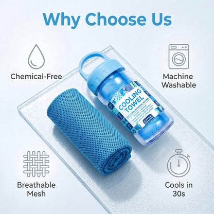 ⏰Last Day Buy 1 Get 1 Free❄💦Cold Sweat Towel You Can Use Anywhere, Anytime! Reusable Soft Absorbent Cooling Portable– US Ready!