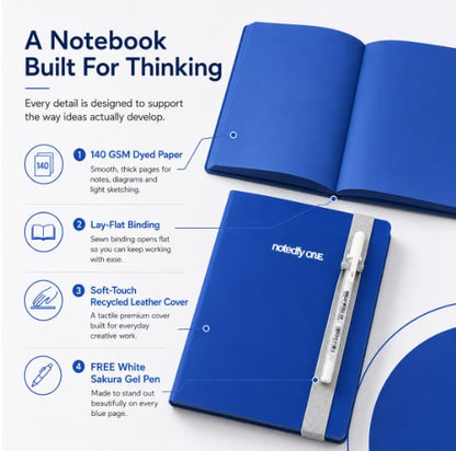 📘 Notedfy Think Blue Notebook – A Different Page for Better Ideas 💙
