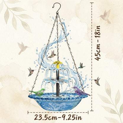 Solar Cascade hängande fågelbadfontän