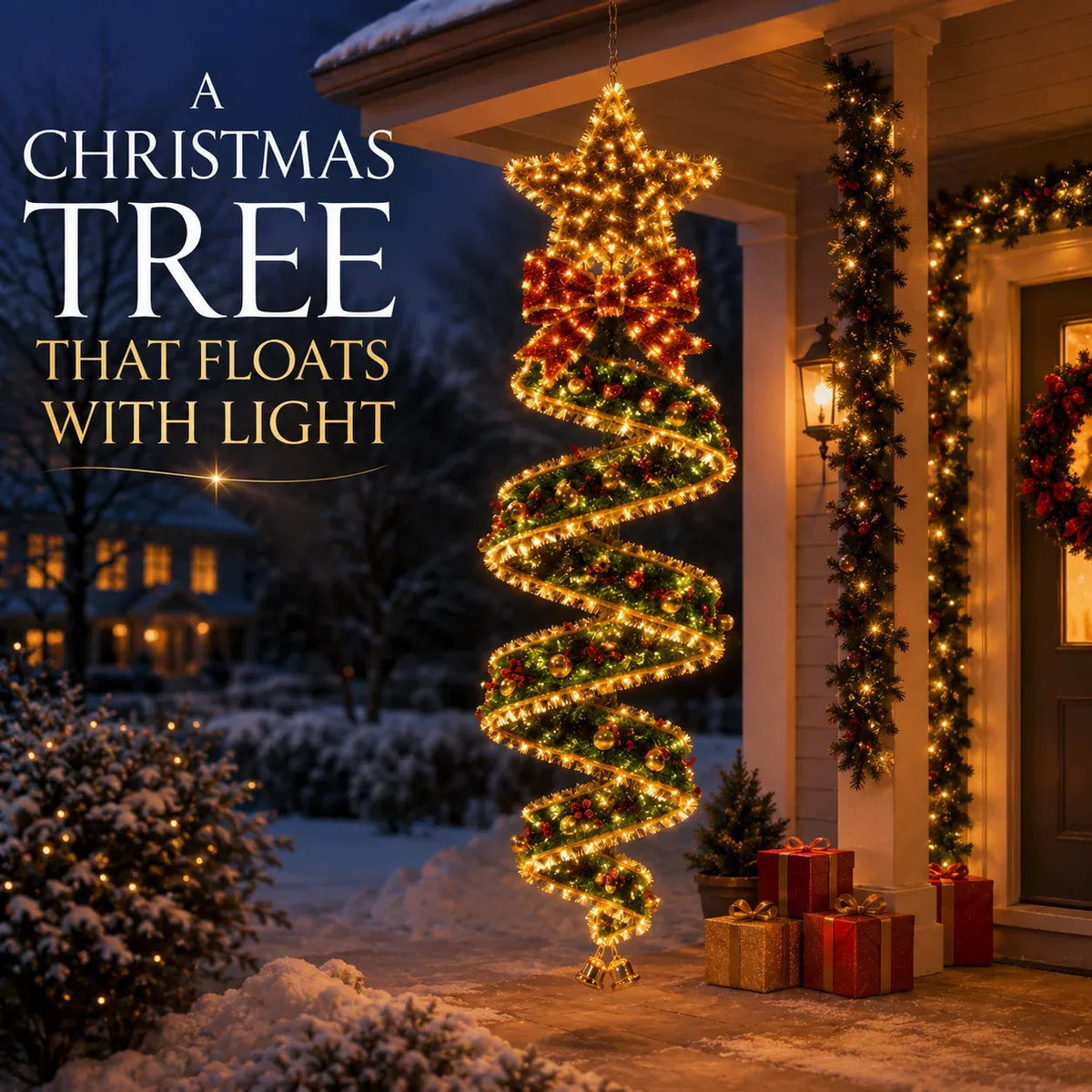 Christmas Magic Spiral Hanging LED Light Collection