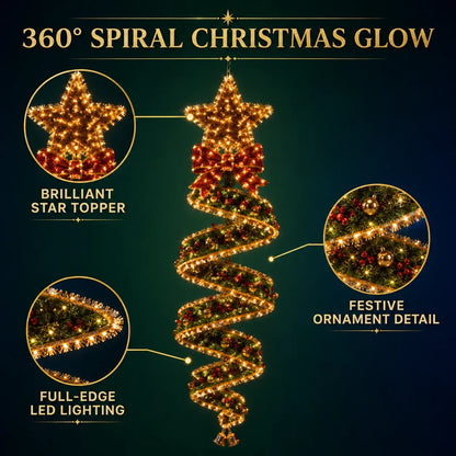 Christmas Magic Spiral Hanging LED Light Collection