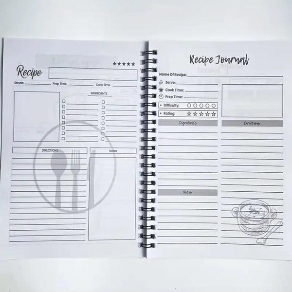 🔥Slitstark spiralreceptanteckningsbok✨