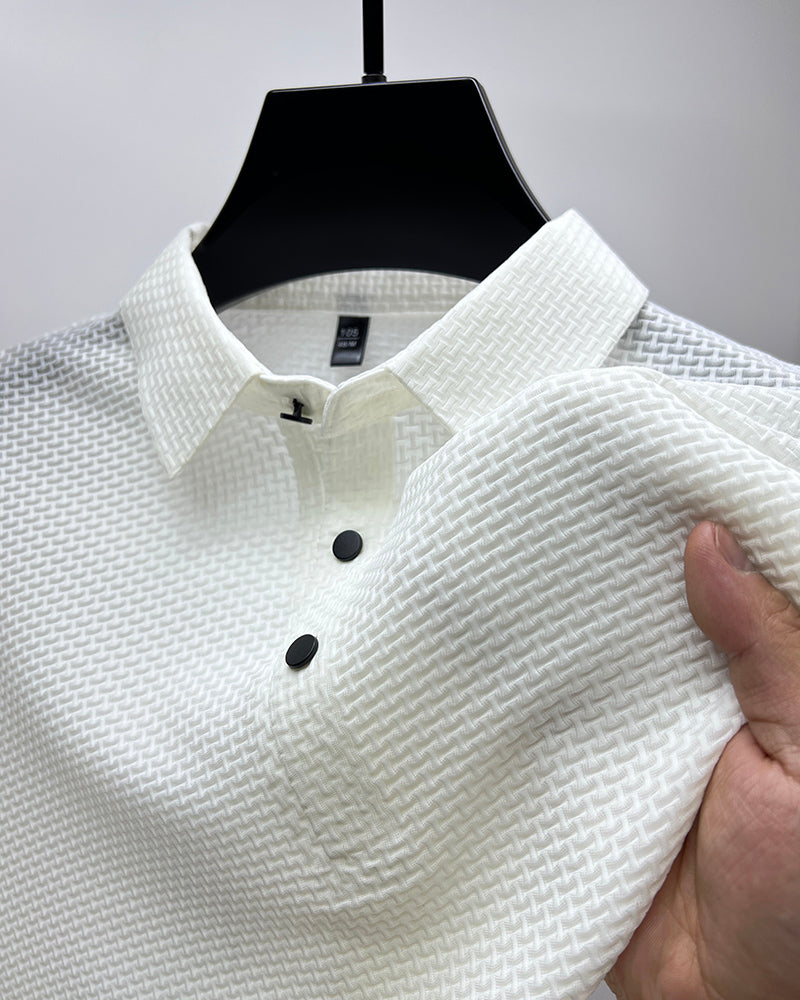 Herr Ice Silk Andas Slim Business Kortärmad