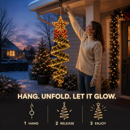 Christmas Magic Spiral Hanging LED Light Collection