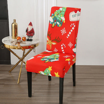 🎄Julelastiskt dammskydd för matstolar - en varm och festlig atmosfär som följer med dig genom julen🎄