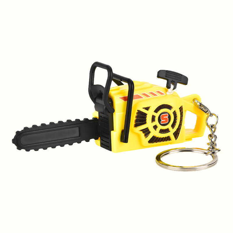 Mini nyckelring med dragsnöre för motorsåg