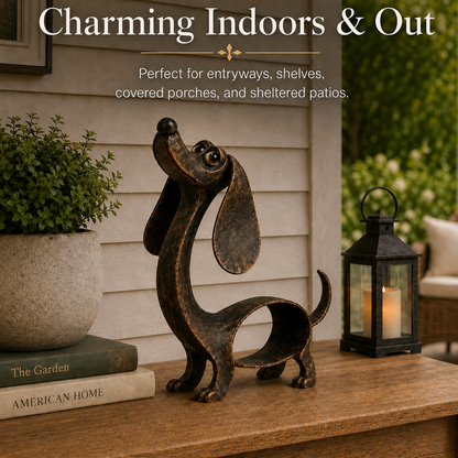 Antique Bronze Dachshund Sculpture