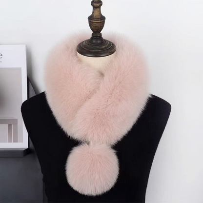 Magnetisk halsvärmare i fuskpäls