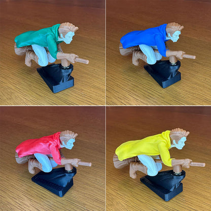 Häxa och trollkarlskvast driftande instrumentpanelprydnad