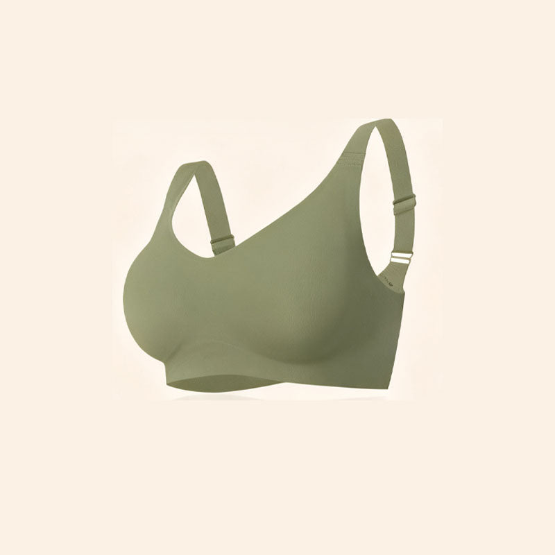 Sömlös och bygelfri sport-bh i plusstorlek