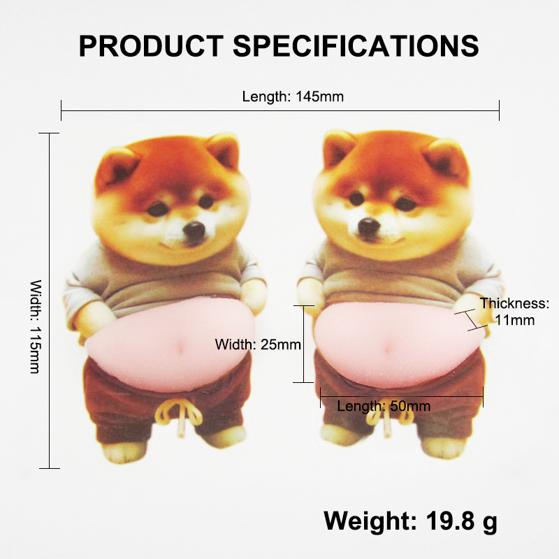 Stormagad Shiba Inu/Corgi - Supermjuk silikon antikollisionsdekal