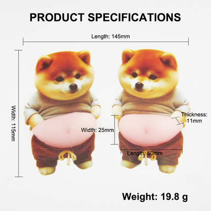 Stormagad Shiba Inu/Corgi - Supermjuk silikon antikollisionsdekal