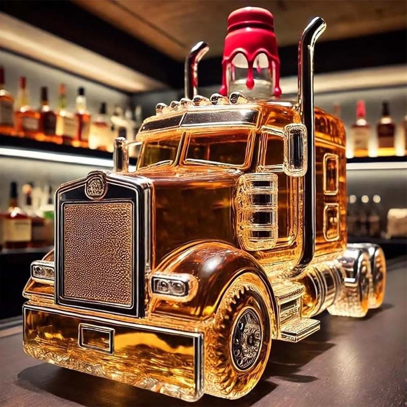 Lastbil whiskyflaskor