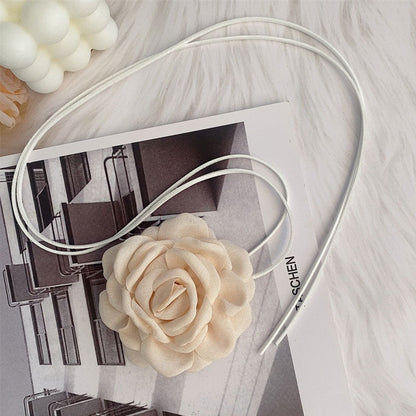 🌹 Handgjort tyg rosblomband