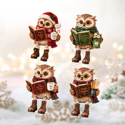 Heartwarming Reading Owl Figurine