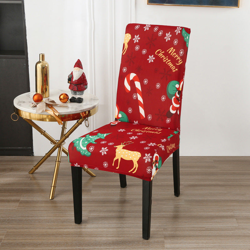 🎄Julelastiskt dammskydd för matstolar - en varm och festlig atmosfär som följer med dig genom julen🎄
