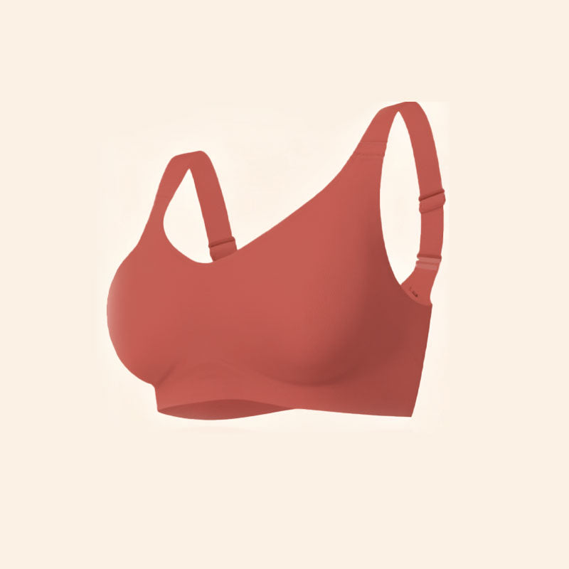 Sömlös och bygelfri sport-bh i plusstorlek