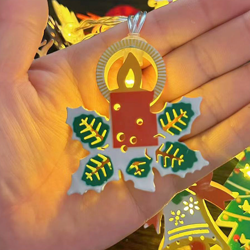 🎄 Jul Led Järn Dekorativa Ljus String ✨