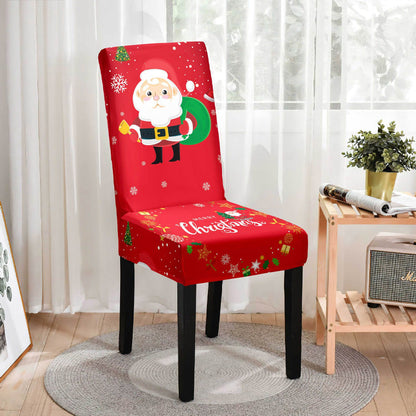 🎄Julelastiskt dammskydd för matstolar - en varm och festlig atmosfär som följer med dig genom julen🎄