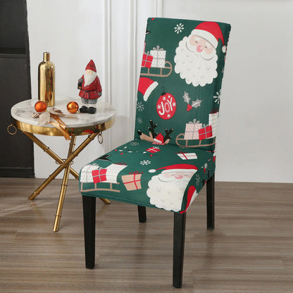 🎄Julelastiskt dammskydd för matstolar - en varm och festlig atmosfär som följer med dig genom julen🎄