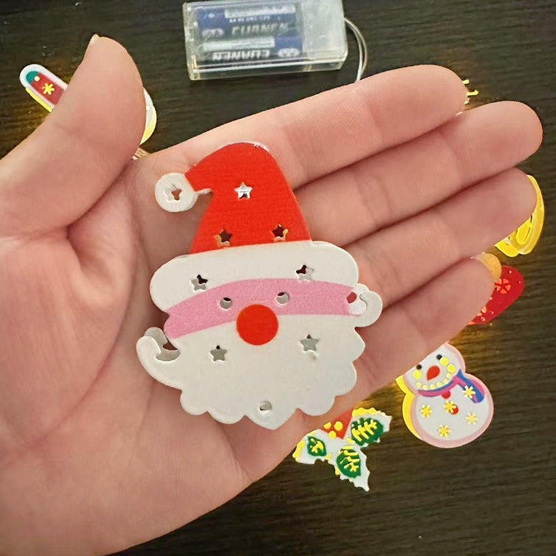 🎄 Jul Led Järn Dekorativa Ljus String ✨