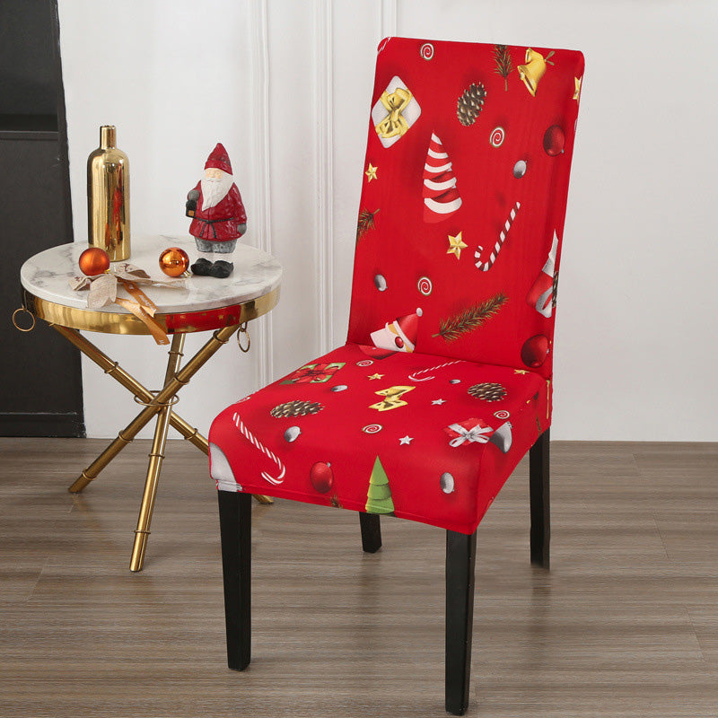 🎄Julelastiskt dammskydd för matstolar - en varm och festlig atmosfär som följer med dig genom julen🎄