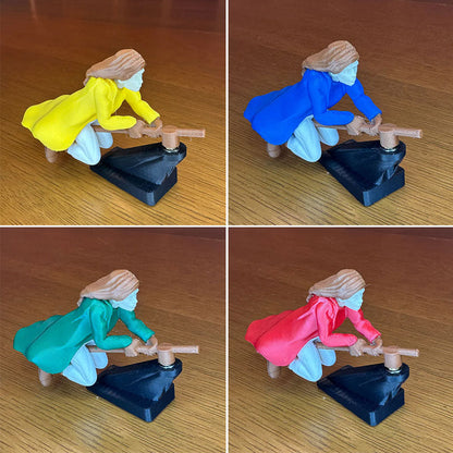 Häxa och trollkarlskvast driftande instrumentpanelprydnad