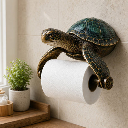 Ocean Guardian Toilet Paper Holder with Turtle/Shark/Octopus Design, Resin Wall Mount Bathroom Decor, Housewarming/Father's Day Gift for Ocean Lover