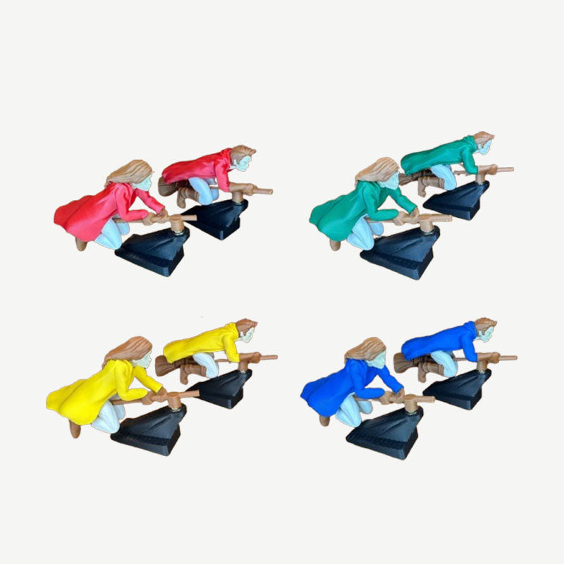 Häxa och trollkarlskvast driftande instrumentpanelprydnad