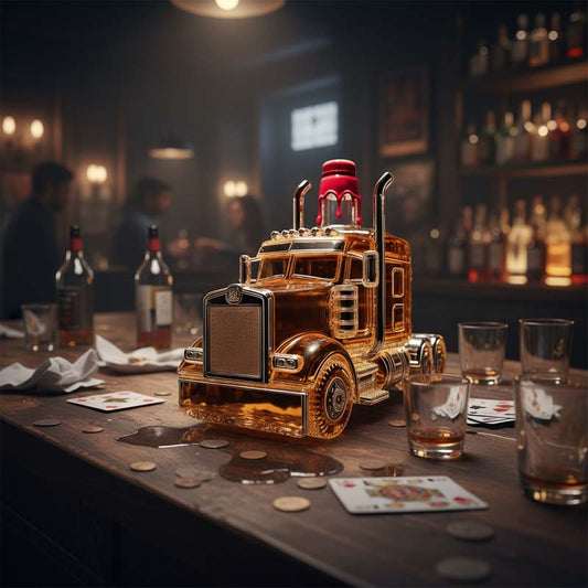 Lastbil whiskyflaskor