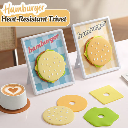 Värmebeständigt grytunderlägg för hamburgare