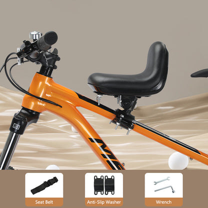 🚲Front Mounted Kids Bike Seat – Adjustable, Foldable, High-Carbon Steel Frame ✨