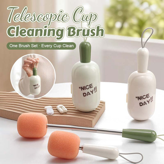 Teleskopisk kopprengöringsborste