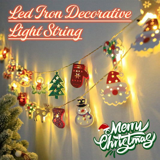 🎄 Jul Led Järn Dekorativa Ljus String ✨