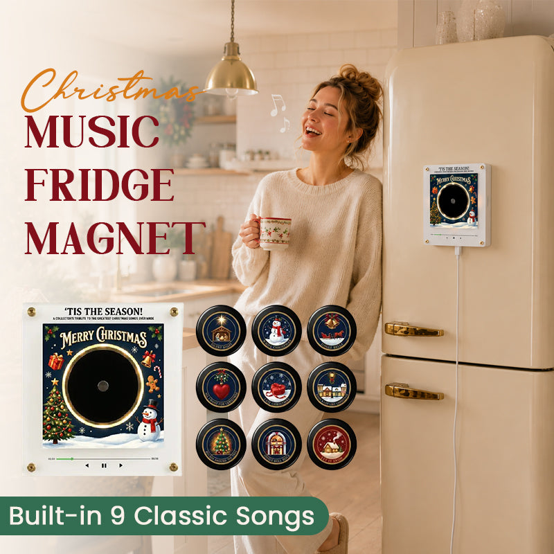 🎄 Interactive Musical Christmas Fridge Magnet | 9 Built‑in Classic Holiday Tunes Kitchen Decor