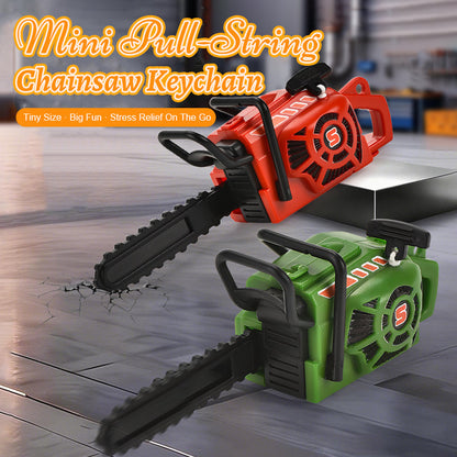 Mini nyckelring med dragsnöre för motorsåg