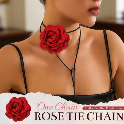 🌹 Handgjort tyg rosblomband