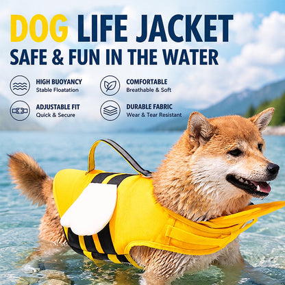 Animal-shaped Dog Life Jackets Swimsuits And Pet Buoyancy Suits
